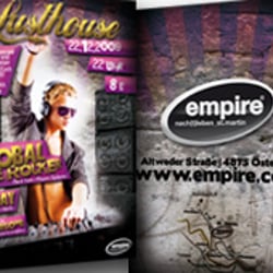 Flyer für die österreichische Discothek empire.