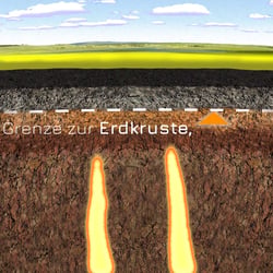 Aufstieg der Magma zur Erdkruste …