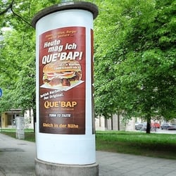 Kommunkationsmittel für die Münchner Kebap-Kette „Quebap“