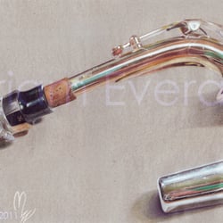 Zeichnung eines Saxophonmundstücks