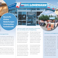 Faltblatt für ein Bauunternehmen