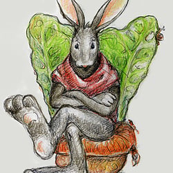 Illustration aus der Familiengeschichte: Die Froschprinzessin