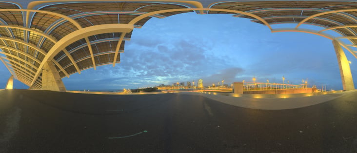 Barcelona Solaranlagen 360 Grad HDR Sphäre