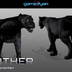 3D Panther Tiercharakteranimation