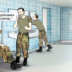 Thema: Rechtsradikale Vorfälle in BW, ARD Magazin Kontraste, Illustration: Heidi Kull