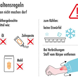 Verhaltensregeln bei Verbrennungen