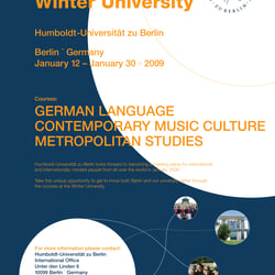 Plakat-Winteruniversität