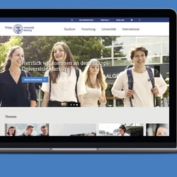 Website der Universität Marburg