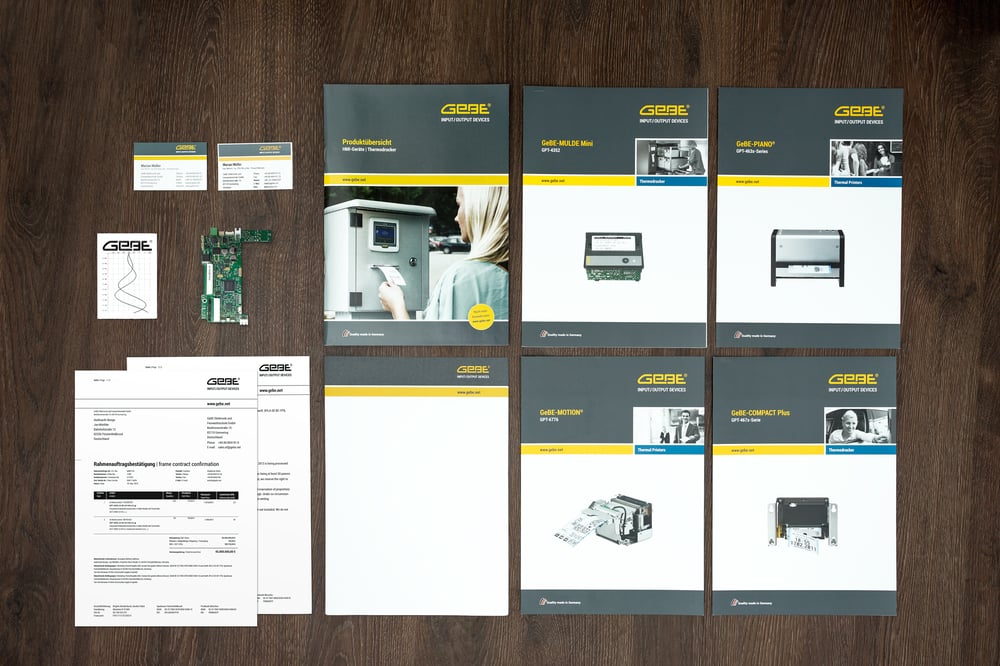 Corporate Design für GeBE Elektronik und  Feinwerktechnik