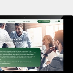 Web Design QUINZZ. Immobilienmakler Website