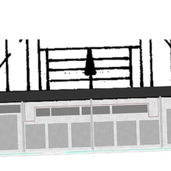 Grundriss Gitterrostkäfig mit Schiebetafeln