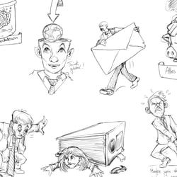 Scribbles / Sketches zum Bereich Business to Business (B2B)
