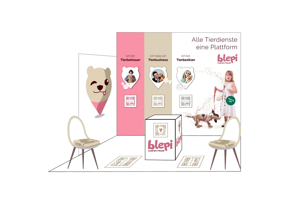 Messestand für blepi
