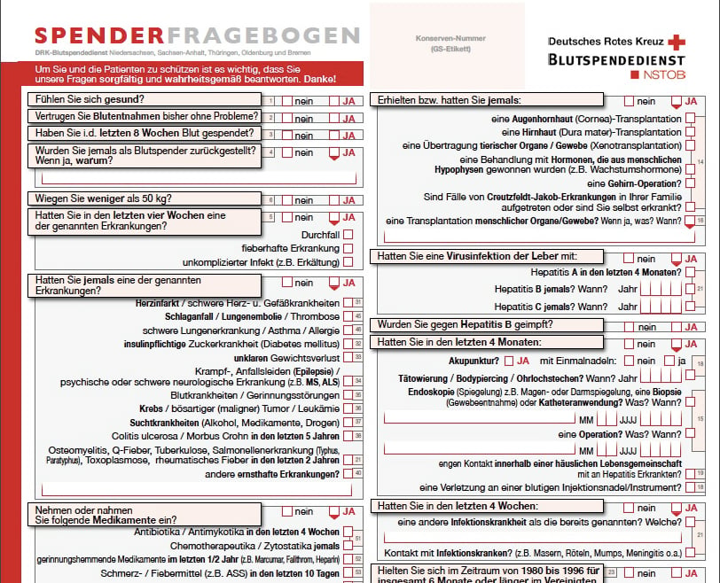 Spendefragebogen
