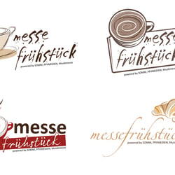 Logoentwürfe „messefrühstück“; SOMM Society of Music Merchants