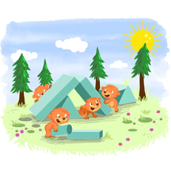 Waldbärchen – Vektor Illustration