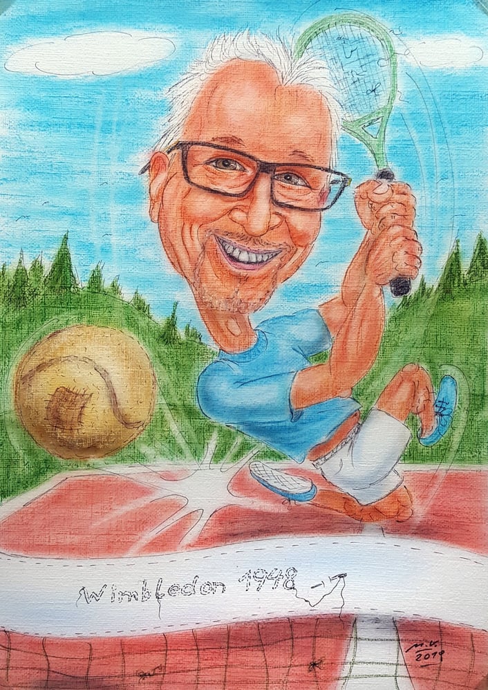 Pesnionsgeschenk für einen leidenschaftlichen Tennisspieler