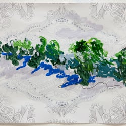 flurbereinigung III, tuschezeichnung, 2019