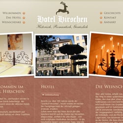 CMS Website mit Bookinginterface für das Hotel Hirschen, Zürich