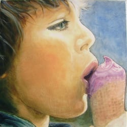 Jorrit 2009, Öl auf Leinwand, 40 × 40cm