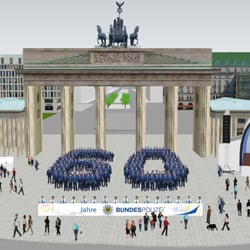 Visualisierung für Ausschreibung „60 Jahre Bundespolizei“