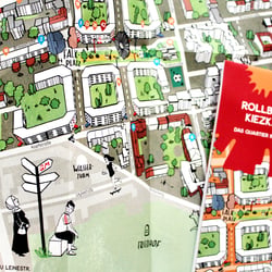 handgezeichneter Stadtplan Rollberg Kiez Berlin