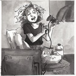 inktober 2018, Tag 30 „Jolt“