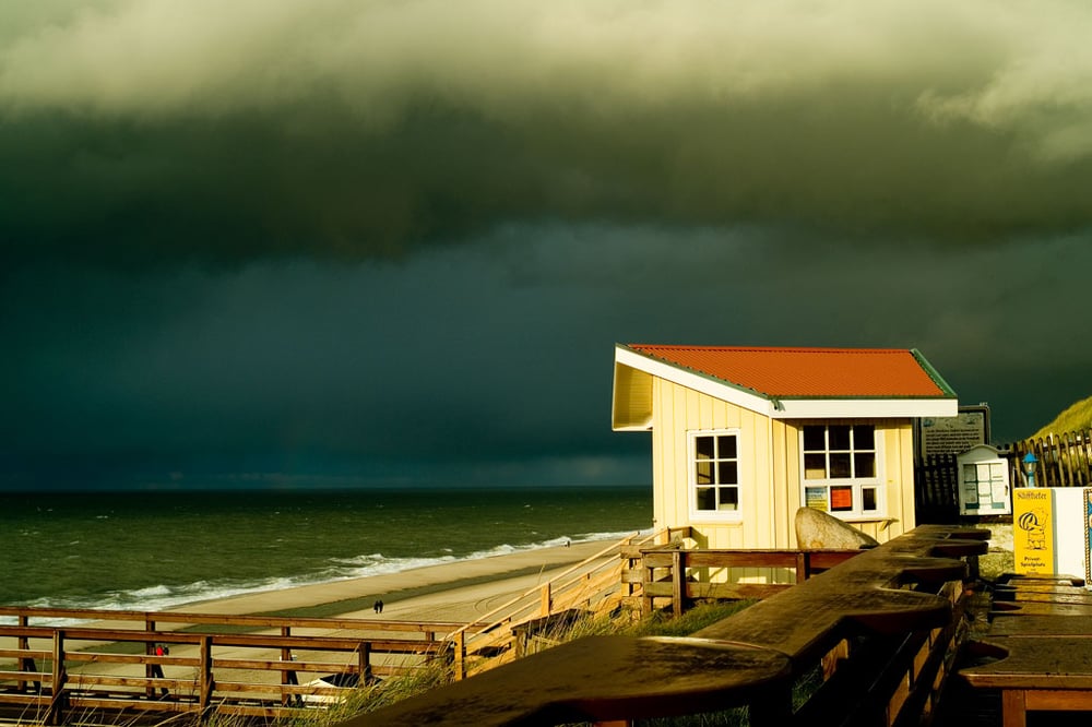 Bude am Strand