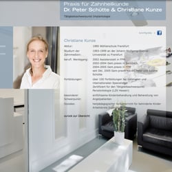 Konzeption, Gestaltung und Programmierung der Praxis-Homepage Dr. Schütte, Zahnarzt in Frankfurt am Main