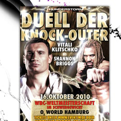 Offizielles Kampfplakat Klitschko vs. Briggs