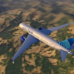 Boeing 787 approaching San Francisco Bay area (Android)