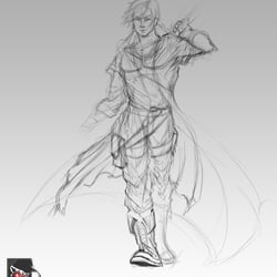 Male Warrior Sketch