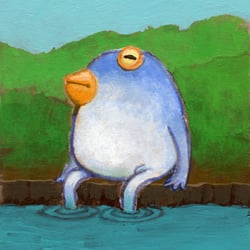 Sitting at the pond