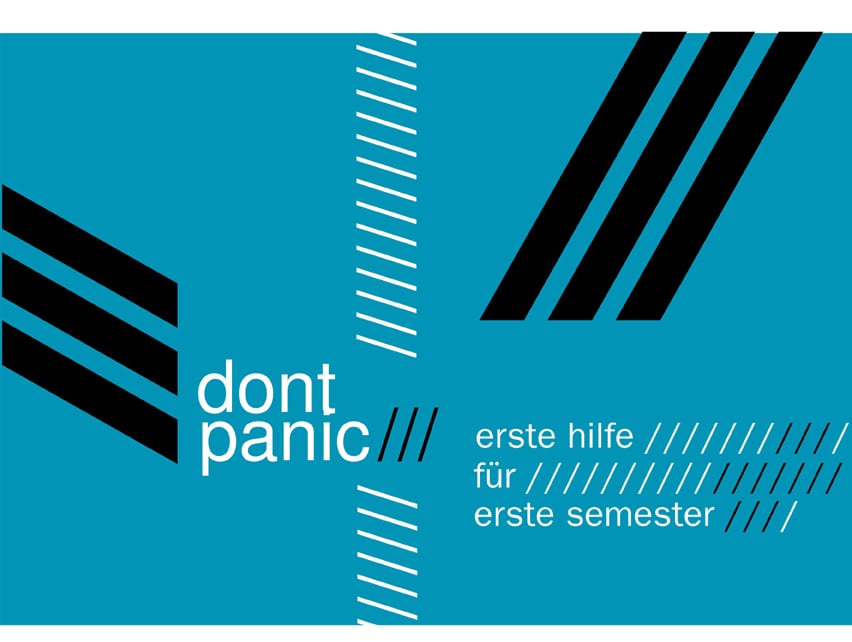 broschüre blaue seite dont panic