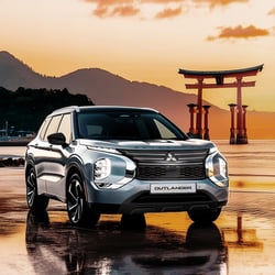 Der Mitsubishi Outlander auf der Reise von Japan nach Deutschland