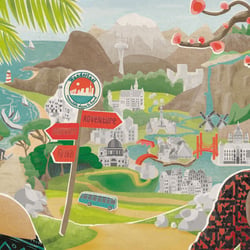 Wanderlust Student Travel company – Promo Postkarte-Vorderseite