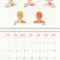 Love and Joy / (Monthly calendar, 14 pages)