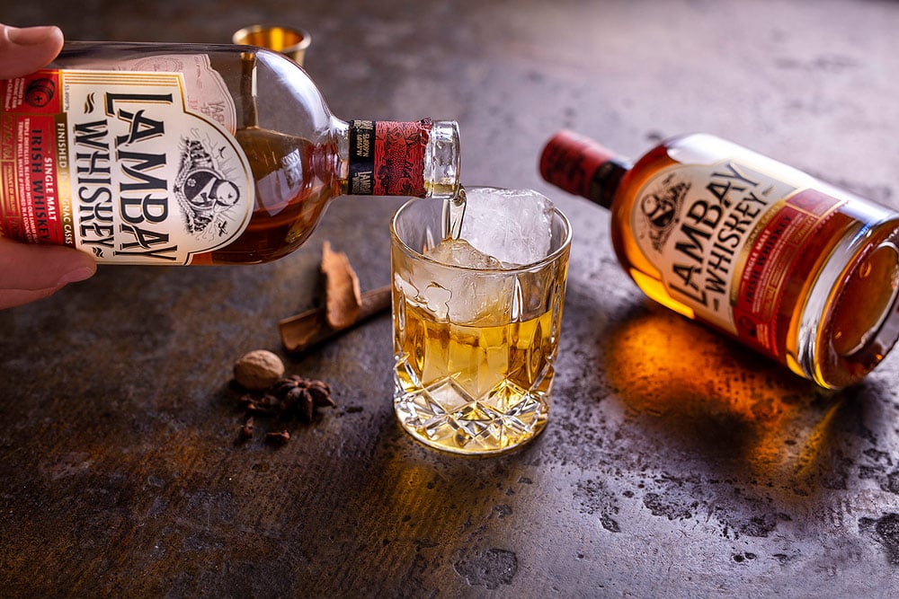Produktfotografie für Lambay Whiskey