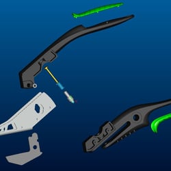 Schieferschere MusterCut – Konstruktion auf CAD Pro/E