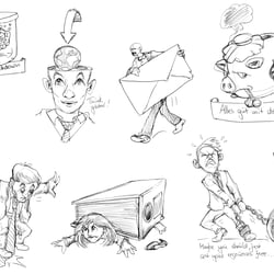 Scribbles / Sketches zum Bereich Business to Business (B2B)