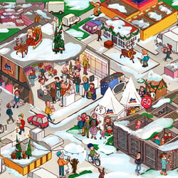 Wimmelbild Weihnachten