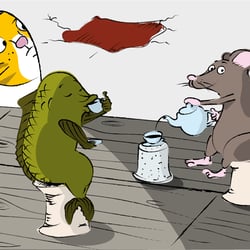 10 notext frecher fisch farbe