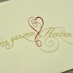 Schriftzug von ganzem Herzen