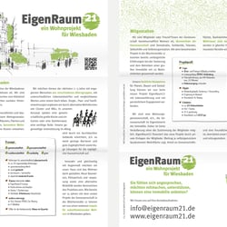 Faltblatt für ein Wohnprojekt