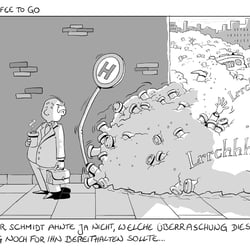 Coffee to go – Cartoon, der hinterfragt