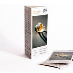 Wickelfalz Din-Lang Flyer für Schreinerei Holz und Form