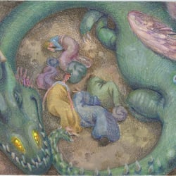 Illustration zu „Dracheneinsatz“, Acryl