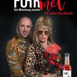 Werbung für FOHR, ein Mischgetränk aus Wein und Bier