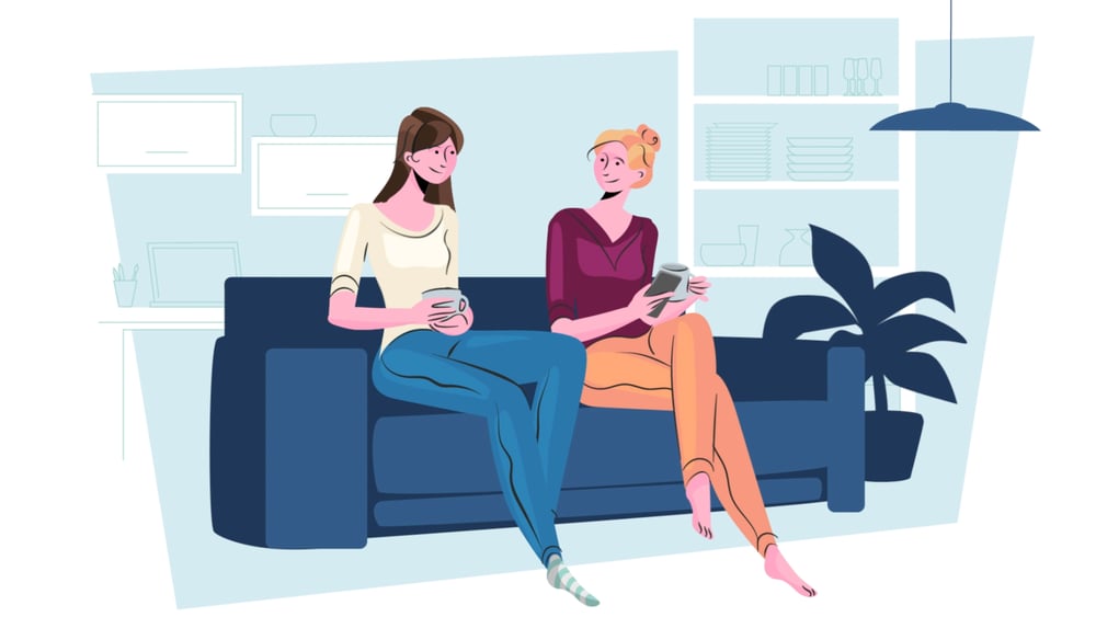 Chatting on Couch