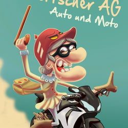 Poster für eine Motorradwerkstatt